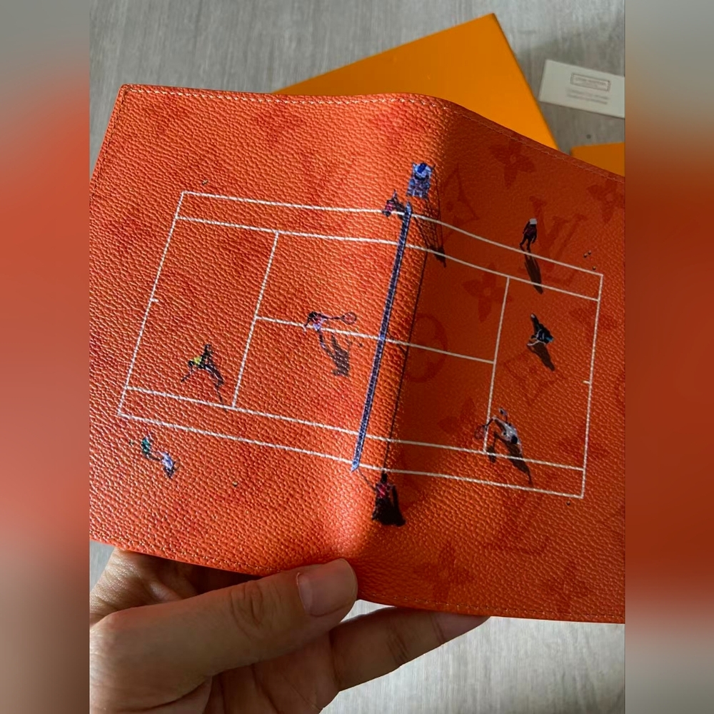 Louis Vuitton Orange Tennis Court Passport Cover - Picture 7 of 7
